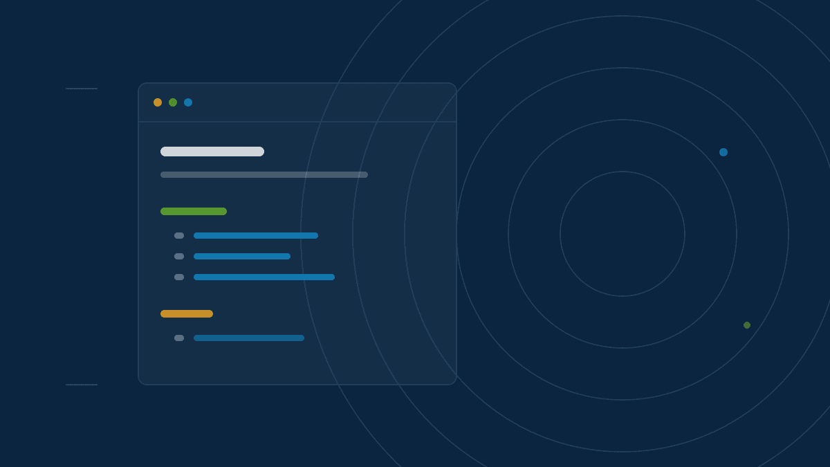 A plain text file panel listing linked site sections